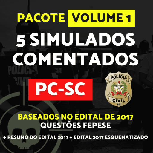 5 Simulados - PCSC - Agente 1
